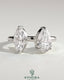 Kynora CJ Toi et Moi engagement ring with 1.15ct marquise and 1.65ct pear-shaped diamonds on open band setting