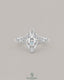 Vintage Marquise Moissanite Pavé Engagement Ring in 925 Silver