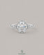 Vintage Oval Moissanite Pavé Engagement Ring in 925 Silver