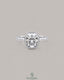 Cushion Moissanite Milgrain Bezel Engagement Ring 925 Silver