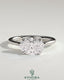 Kynora CJ 2ct oval east-west claw solitaire engagement ring with four prongs, showcasing a sparkling oval diamond design.