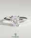 Kynora CJ 2ct elongated cushion cut diamond solitaire engagement ring with a sleek gold band and classic design.