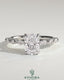 Kynora CJ 2ct elongated cushion claw solitaire engagement ring with marquise and round accent stones, elegant and sparkling jewelry piece