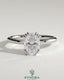 Kynora CJ 2ct elongated cushion cut diamond solitaire engagement ring with triple claw setting, elegant and sparkling jewelry piece