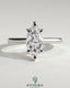 Kynora CJ 2ct marquise claw solitaire engagement ring with cathedral high setting, showcasing a sparkling marquise diamond.