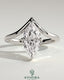 Kynora CJ 2ct marquise claw solitaire engagement ring with V-shaped band, featuring a sparkling marquise-cut diamond.