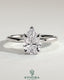 Kynora CJ 2ct pear-shaped diamond solitaire engagement ring with hidden halo setting, featuring a sleek gold band.