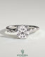 Kynora CJ 2ct round claw solitaire engagement ring with hidden halo, marquise accents, cathedral high setting, jewelry image