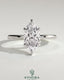 Elegant solitaire engagement ring by Kynora CJ featuring a 2-carat marquise-shaped diamond in a classic claw setting.