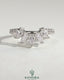 Kynora CJ accent stone wedding band with curved pave design, showcasing sparkling stones and elegant craftsmanship.