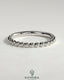 Kynora CJ beaded wedding band ring with intricate bead detailing, designed for elegant bridal jewelry.