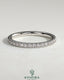 Kynora CJ classic two-third pave band wedding ring with sparkling diamonds, elegant and timeless jewelry for special occasions