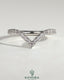 Kynora CJ Half Pave Deep V Band Wedding Ring with sparkling pave details, crafted in elegant wedding band style.