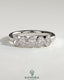 Kynora CJ oval bezel set wedding band in silver with a smooth, polished finish, designed for elegant bridal jewelry.
