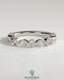 Kynora CJ round marquise bezel set wedding band with sparkling marquise diamonds on polished gold band