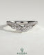 Kynora CJ studded titanium curved wedding band with pave setting, featuring a sleek, modern design for elegant bridal jewelry.