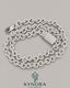 Sterling silver hip-hop chain with 10mm VVS1 moissanite diamonds, infinity design, unisex style by Kynora Jewels