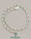 12mm 925 silver Ice Out Cuban link chain by Kynora Jewels, full infinity design, hip-hop style jewelry with sparkling silver links.