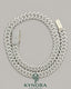 12mm VVS1 moissanite diamond Miami sterling silver Cuban link chain by Kynora Jewels, showcasing its shiny, chunky hiphop jewelry design.