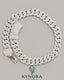 Sterling silver 23mm Moissanite diamond Miami Cuban link chain by Kynora Jewels, showcasing its bold, intricate design.