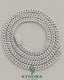 Kynora Jewels 18-inch sterling silver Miami Cuban link chain with 5mm VVS moissanite, hiphop style jewelry accessory.
