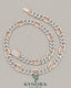 Kynora Jewels FIGARO Style 12mm VVS1 Moissanite diamond Cuban link chain in sterling silver, hip-hop jewelry accessory
