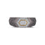 Men's gold and titanium hexagon pave moissanite geometric ring featuring intricate design and sparkling stones by Kynora Jewels