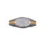 Men's shield pave moissanite ring in 10k gold and matte titanium, featuring a sleek design and sparkling gemstone accents.