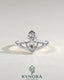 Kynora Marquise Moissanite Split Shank Engagement Ring in 925 Silver