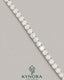 Kynora Jewels 5mm round cut VVS1 moissanite diamond hip hop tennis bracelet showcasing sparkling gemstones on a sleek bracelet design.