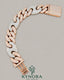 VVS Moissanite diamond Miami Cuban box lock bracelet in two-tone gold and sterling silver, hip-hop style by Kynora Jewels.