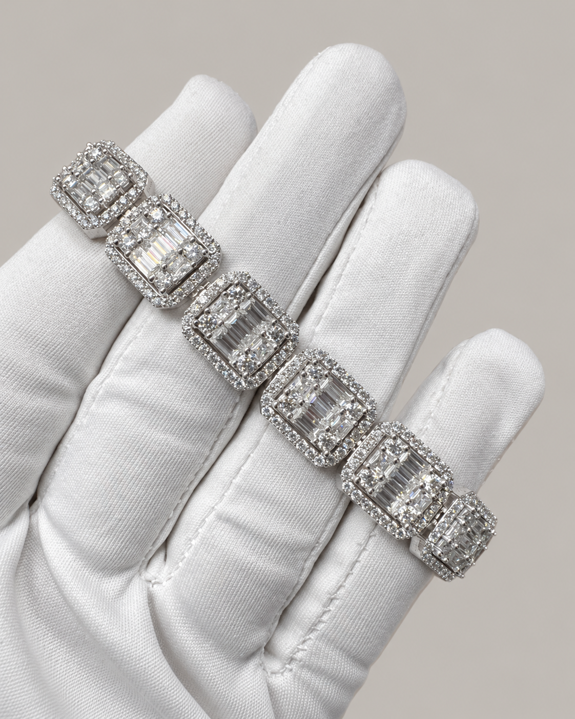925 Sterling Silver Tennis Bustdown Bracelet Secondary image