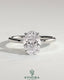 Kynora CJ Classic 2ct oval claw solitaire engagement ring featuring a central oval diamond and sleek band design.