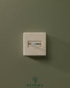 Kynora CJ 2ct emerald claw solitaire engagement ring with spiral gallery and cathedral low setting, showcasing fine craftsmanship.