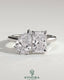 Kynora CJ Toi et Moi engagement ring with 1.5ct pear-shaped diamond and 1.8ct radiant-cut diamond in a claw setting.