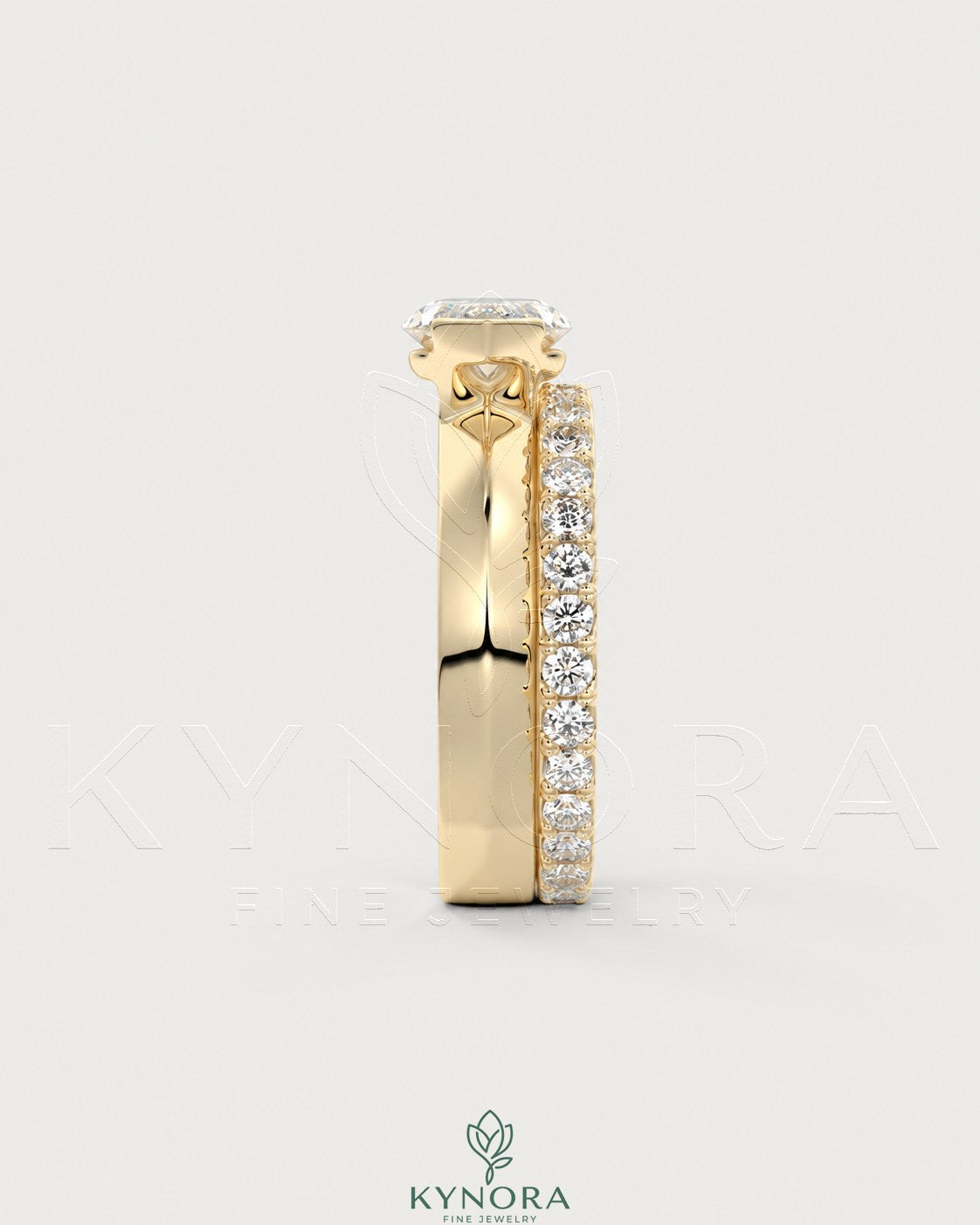 East-West Marquise Moissanite solitaire ring in sterling silver by Kynora CJ, featuring a prominent center stone and elegant design.