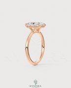 Radiant cut moissanite solitaire engagement ring in 925 silver with a sleek band and sparkling center stone.