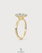 Radiant cut moissanite solitaire engagement ring in 925 silver with a sleek band and sparkling center stone.