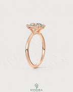 Oval cut moissanite solitaire engagement ring in 925 sterling silver with a sleek band and sparkling gemstone.