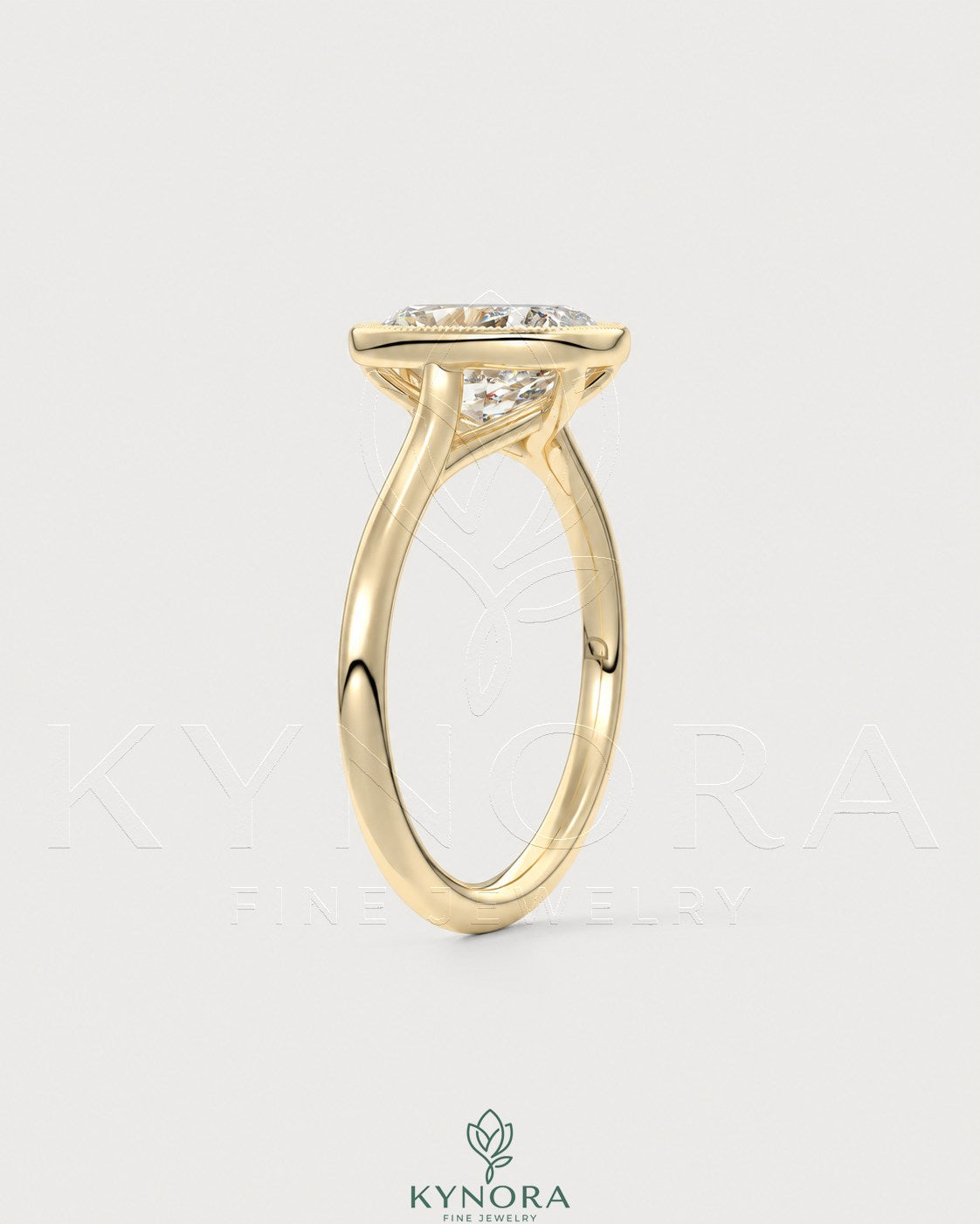 Vintage milgrain bezel cushion moissanite engagement ring in 925 silver with intricate details, designed by Kynora CJ.