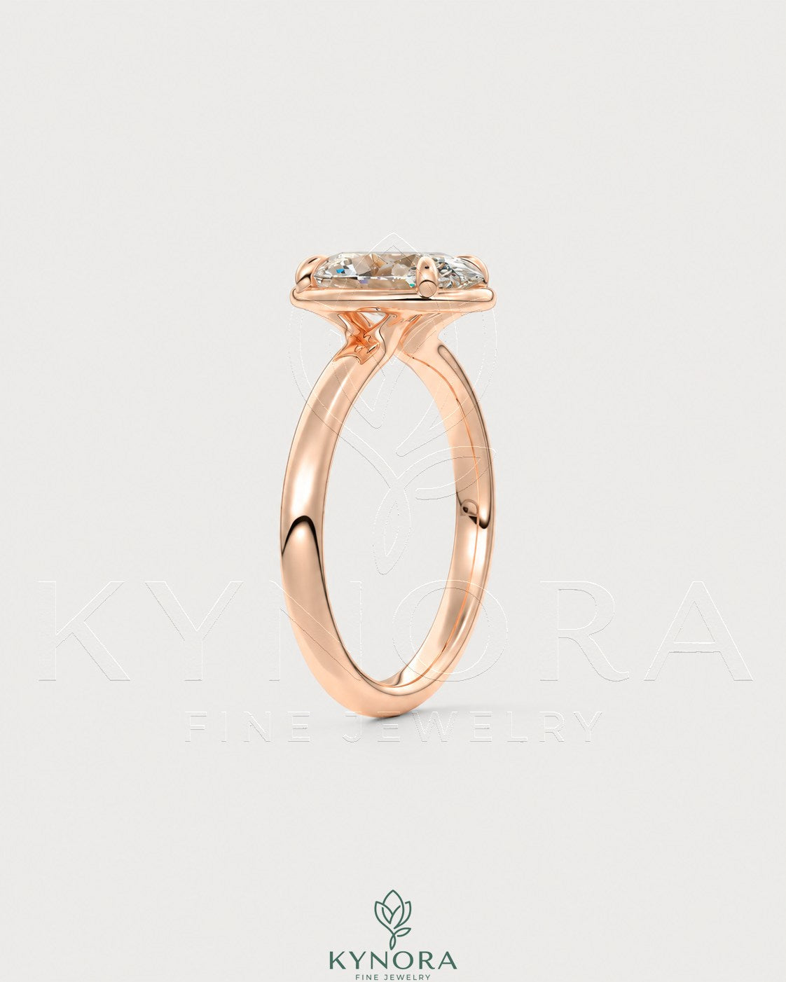 Oval moissanite bezel solitaire engagement ring in 925 silver with a polished band, showcasing elegant craftsmanship.