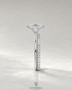 Princess cut moissanite half-bezel solitaire ring in 925 silver with elegant design, showcasing the sparkling gemstone and sleek band.