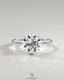 Classic Round Moissanite 6-Prong Solitaire Engagement Ring in 925 Silver