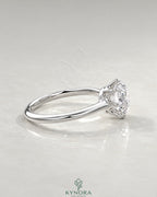 Classic Round Moissanite 6-Prong Solitaire Engagement Ring in 925 Silver
