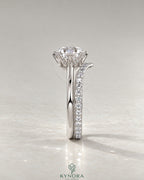 Classic Round Moissanite 6-Prong Solitaire Engagement Ring in 925 Silver