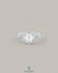 Vintage Rose Cut Moissanite Pavé Engagement Ring in 925 Silver