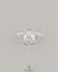 Pear Moissanite Tapered Pavé Engagement Ring in 925 Silver