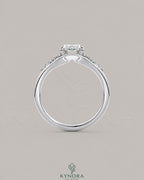 Vintage Marquise Moissanite Pavé Engagement Ring in 925 Silver