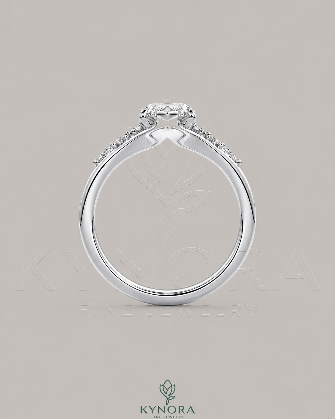 Vintage Marquise Moissanite Pavé Engagement Ring in 925 Silver