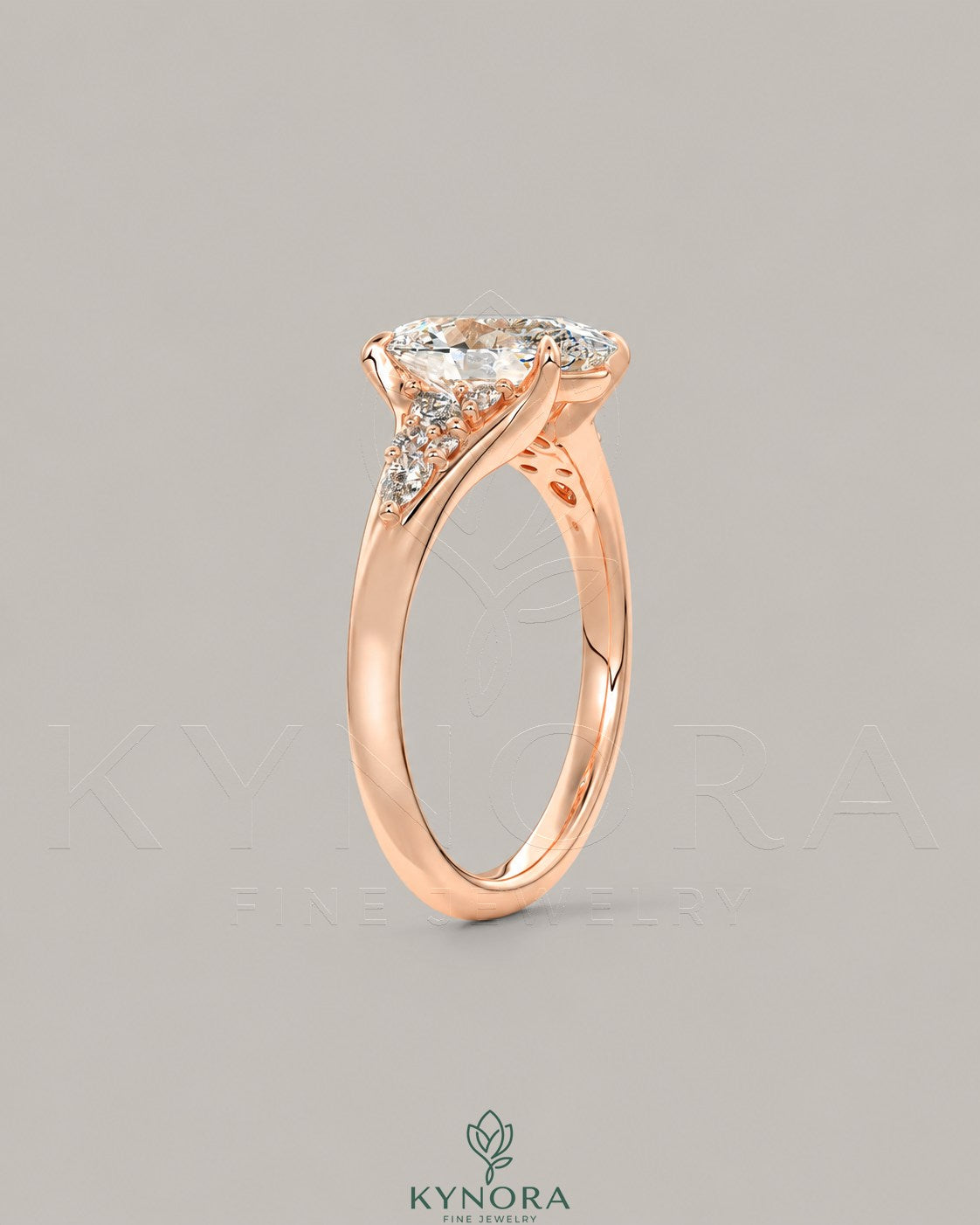 Vintage Oval Moissanite Pavé Engagement Ring in 925 Silver